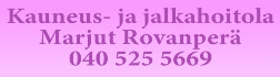 Kauneus- ja jalkahoitola Marjut Rovanperä logo